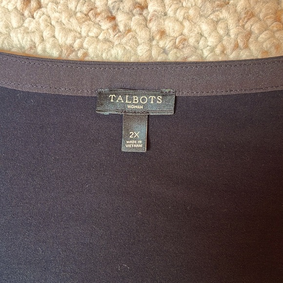 Talbots size 2X Black Scoop Neck Sleeveless Women’s Dressy Tank Top - Picture 2 of 4